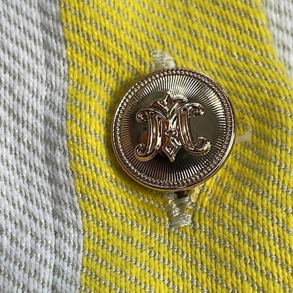 NWT Miguelina Pippa Striped Italian Jumper Dress Yellow White Sz S - Picture 11 of 16